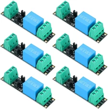 6Pcs DC 3.3V Relay Module 1 Channel Optocoupler Module 3V/3.3V Relay Isolated Dr