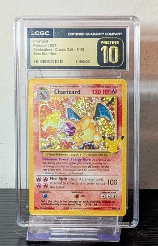 Charizard 4/102 CGC 10🔥Pristine🔥Celebrations Classic Collection-Base Set-Holo