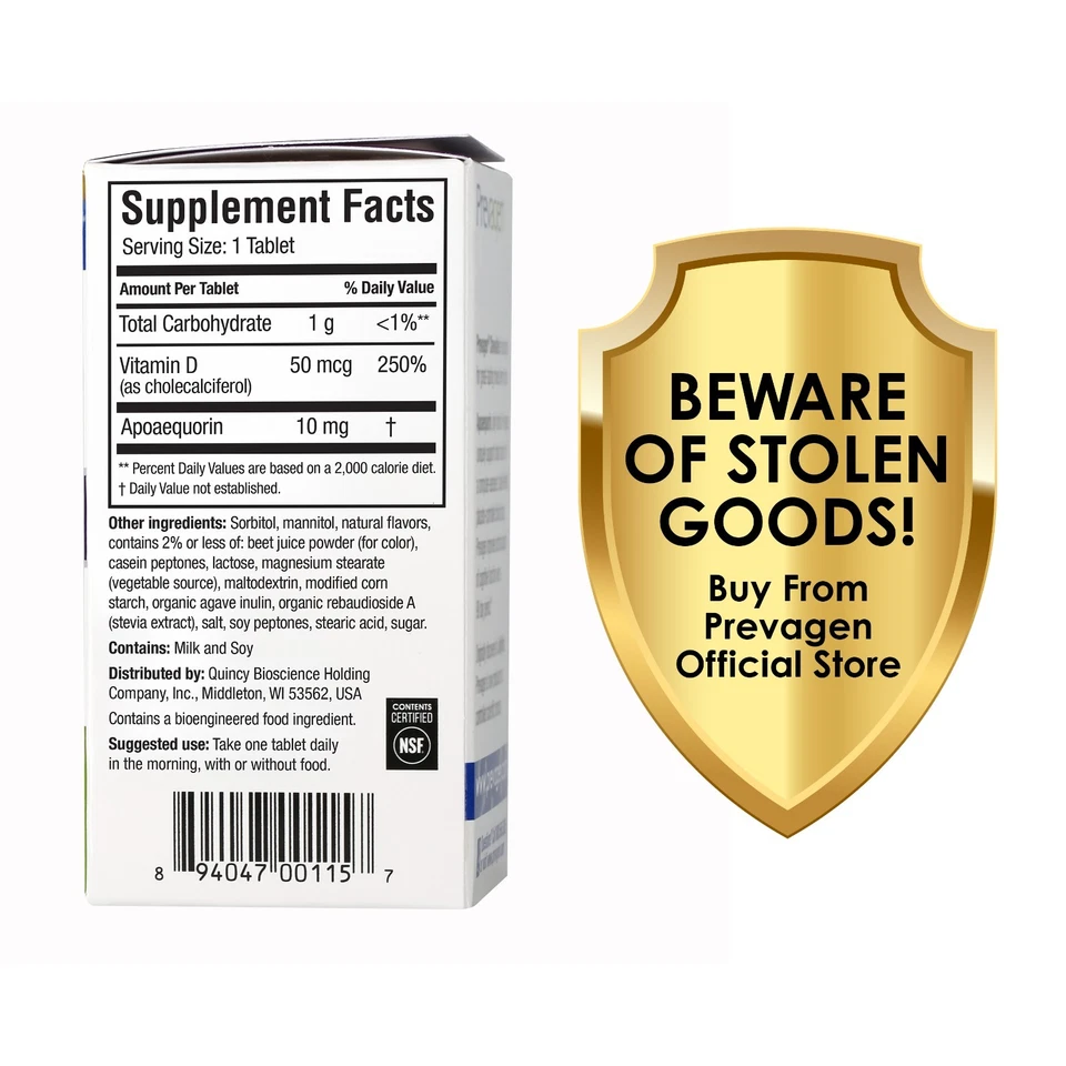 Masticables Prevagen Regular Strength 10 mg mezclados de bayas - 30 unidades Foto 4 de 4