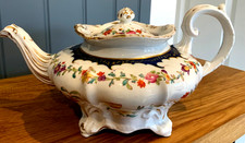 Antique 19th Century Rococo Style Samuel Alcock Teapot
