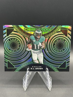 2023 Panini Obsidian - Tunnel Vision A.J. Brown #22 Electric Etch Green /35