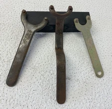 Three Security or Grinder Nut Wrenches with Prongs