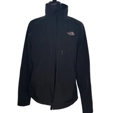 The North Face Women's Black Soft Shell Jacket L Lightweight Full Zip Outdoor
