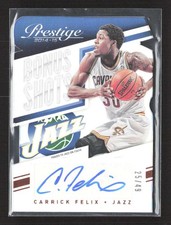 2014-15 Panini Prestige Carrick Felix Bonus Shots Orange Auto /49 TV3007