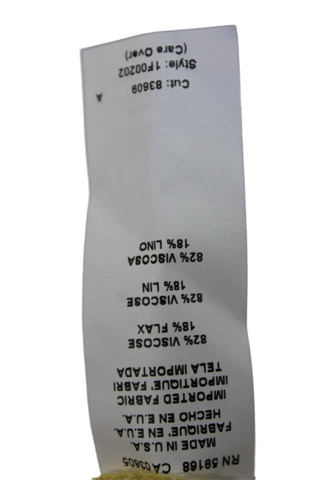 Blusa Top Fifteen Twenty Womesn Floral Manga Larga Abotonada Amarilla Talla L Foto 4 de 4