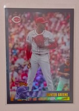Hunter Greene 2025 Topps Archives (SP) Black Foil Parallel #197 Cincinnati Reds