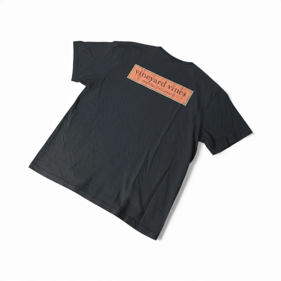 Vineyard Vines Martha’s T Shirt Navy Blue Size L Spellout Coastal Beach Cotton - Image 2 of 4