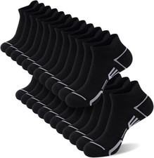 12 Pairs Mens Ankle Socks Athletic Casual Low Cut Short Socks for Men