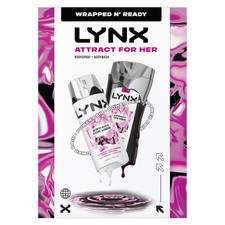 Lynx Attract for Her Gift Set- 50ml Body Spray & 225ml Body Wash, Fresh
