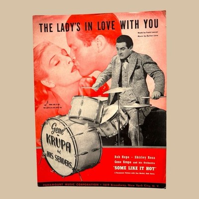 The Ladys In Love With You Vintage Sheet Music 1939 Gene Krupa Some Like It Hot