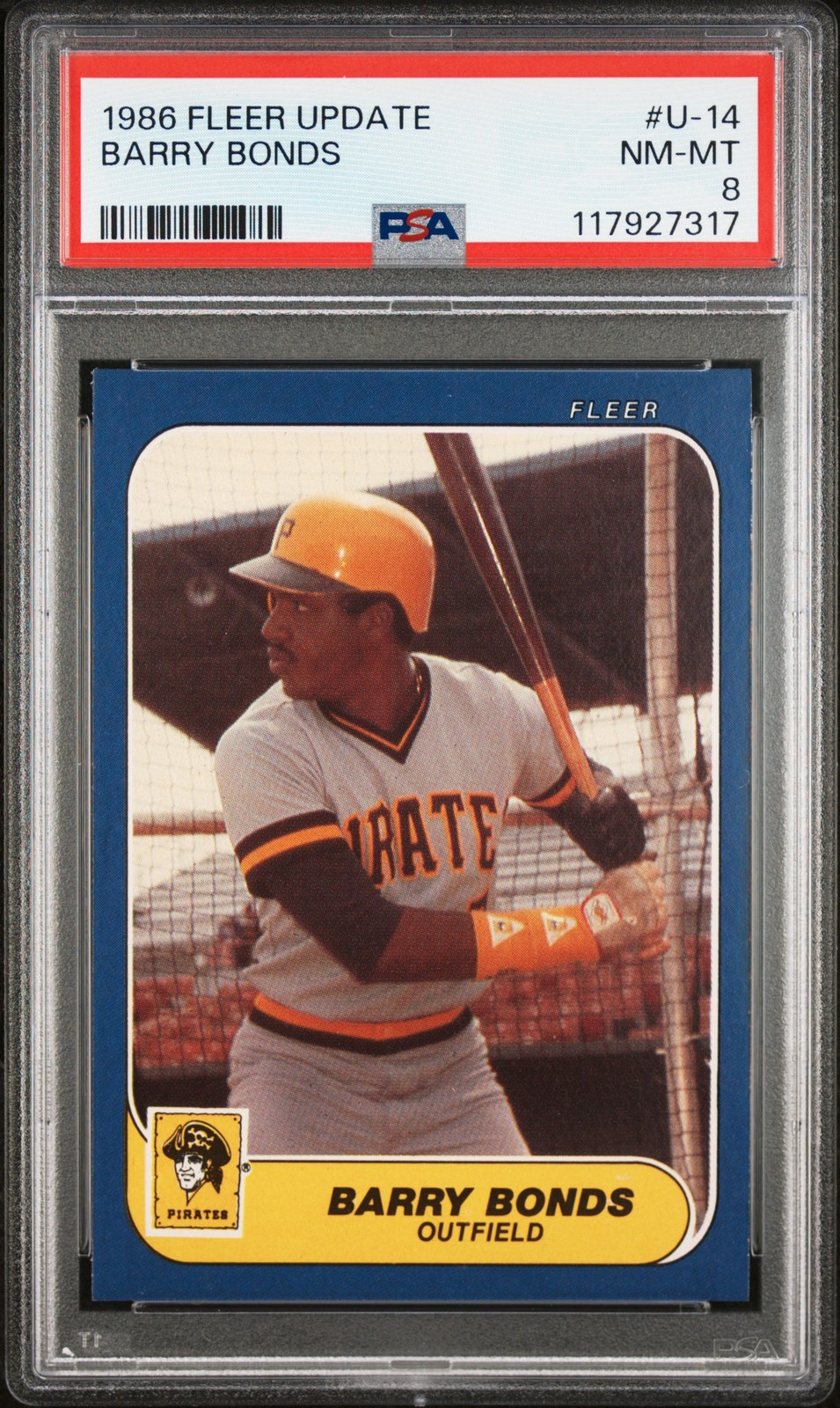 1986 Fleer Update #U-14 Barry Bonds PSA 8