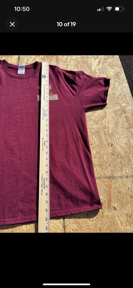 Camiseta de manga corta BUCK WEAR Buck Wear granate para mujer, talla XL Foto 4 de 4