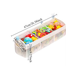 3 Compartment Horizontal Large Openings Bath Toy Organizer for Tub, Capacity Upg