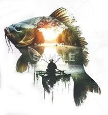 Fishing  vinyl iron on transfer (SALE)