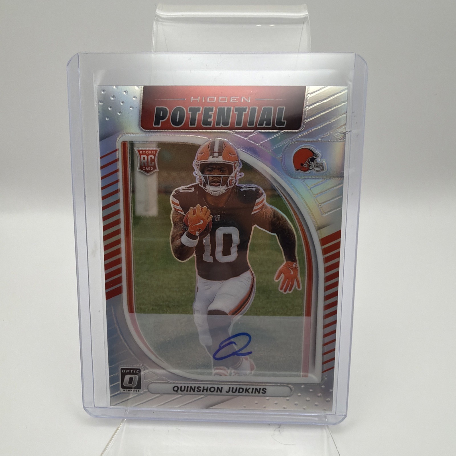 2025 Donruss Optic Hidden Potential Quinshon Judkins Prizm Auto /199 Browns