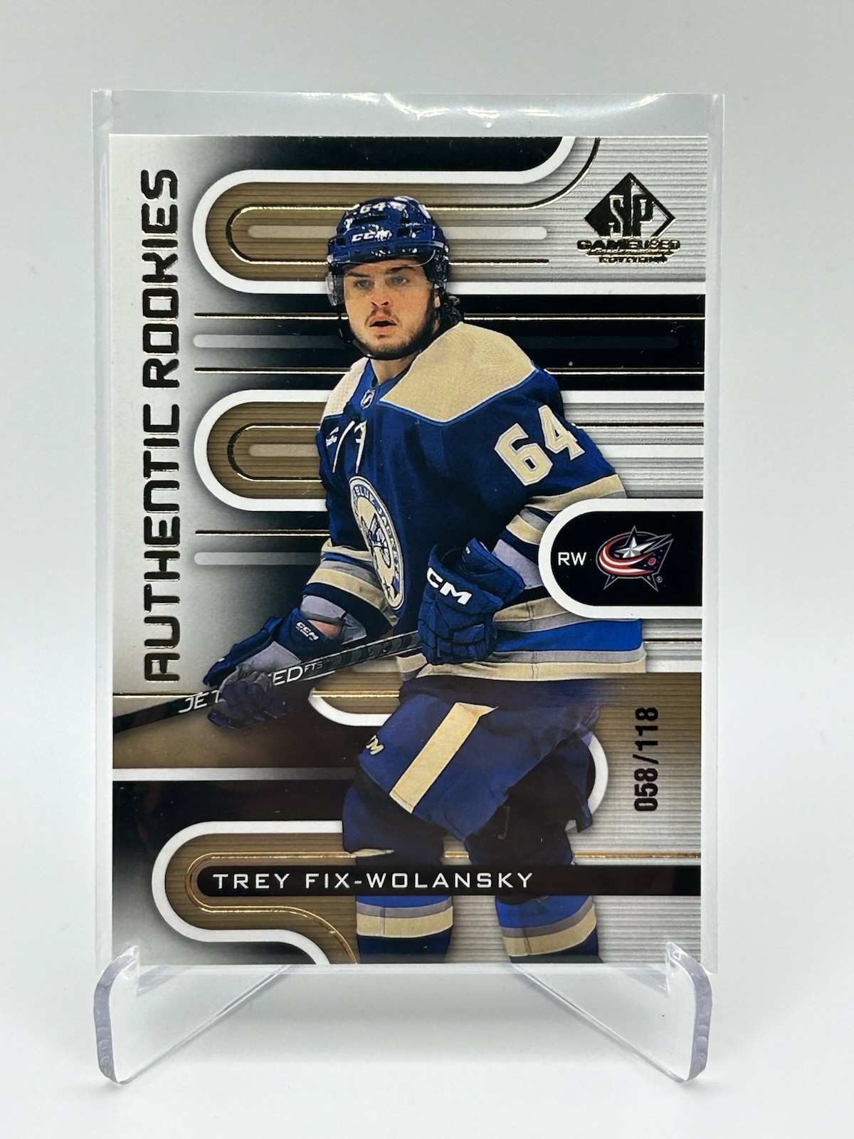 2022 SP Game Used Trey Fix-Wolansky Rookie Gold /118 RC #157