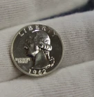 1962 US Proof Silver Washington Quarter 25c..