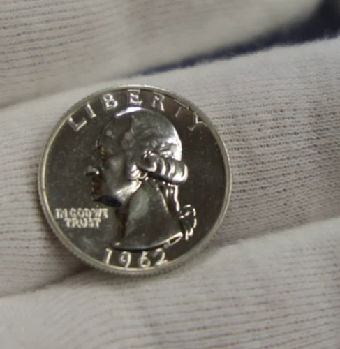 1962 US Proof Silver Washington Quarter 25c..