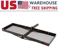 Hitch-Mounted 60" Steel Tray Folding Cargo Carrier 500lb Capacity