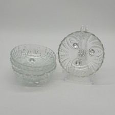 Set Of 4 Anchor Hocking Depression Glass 3-Toed 4.5
