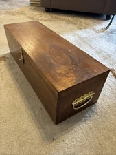 Walnut Storage Battery Coil Box Hit And Miss Engine Tool Box Brass Hdwr. 21x7x6”