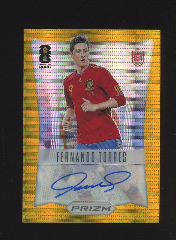 2026 Panini Gold Prizm World Cup Soccer Preferred Fernando Torres AUTO /10