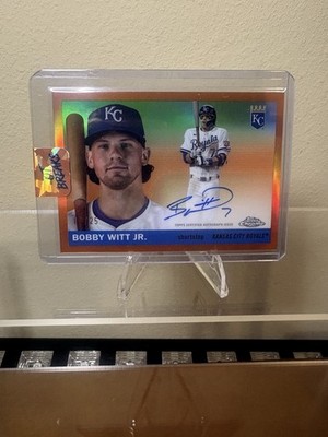 2025 Topps Platinum Anniversary Bobby Witt Jr True Orange Auto Jersey Match 7/25
