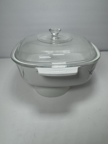 Corelle Corning Ware Shadow Iris Casserole 2 Liter A-2-B w/ Pyrex A-9-C Lid - Picture 2 of 12