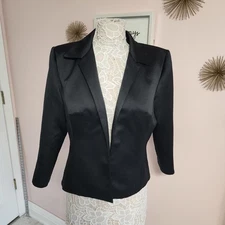Flawless Satini like Alex little open jacket goes over dress or cami Large