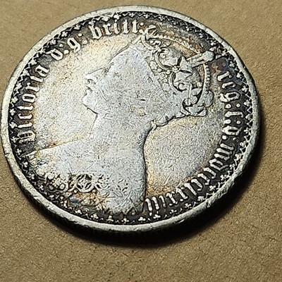 【coins victoria】 1881 Great Britain Gothic Florin Queen Victoria Silver Coin