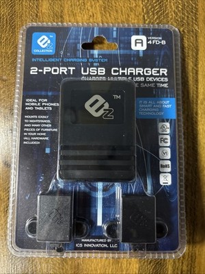 EZ Collection 2-Port USB Charger Intelligent Charging System Version A 4FD-B NEW
