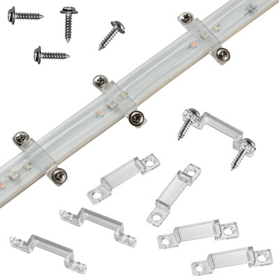 MMSD 100 Pack LED Strip Light Mounting Brackets for Outdoor RGBIC LED Strip L...