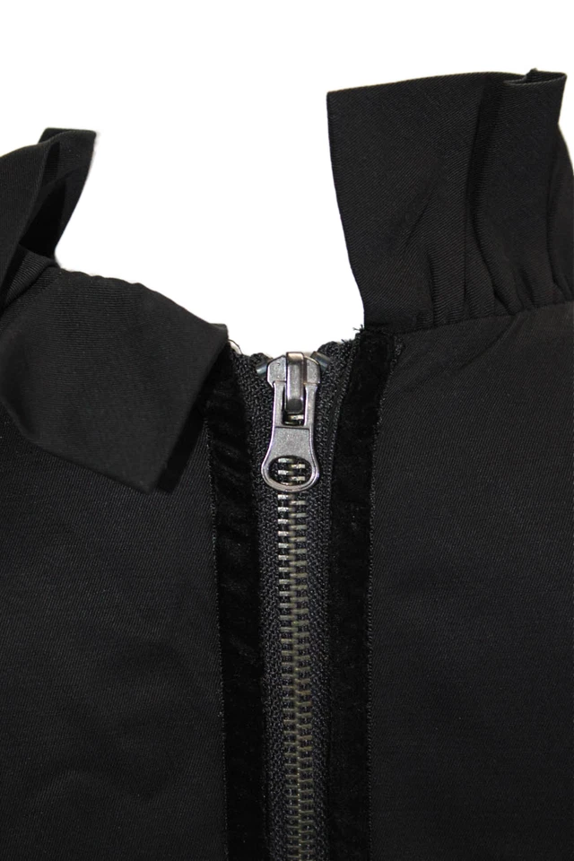 Alice + Olivia Womens Ruffled Trim Sleeveless A Line Dress Black Size Extra Smal - Image 4 of 4