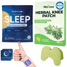 Wellnee & Wellamoon Wellness Pack: 10 Herbal Knee & 28 Natural Sleep Patches