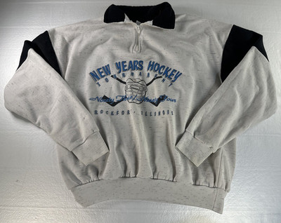 VTG 1994 New Years Hockey Tournament Rockford IL Pullover Sweatshirt USA