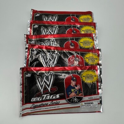 2013 TOPPS WWE WRESTLING SIGNATURE SERIES LOT OF (5) DOG TAG PACKS NEW SEALED