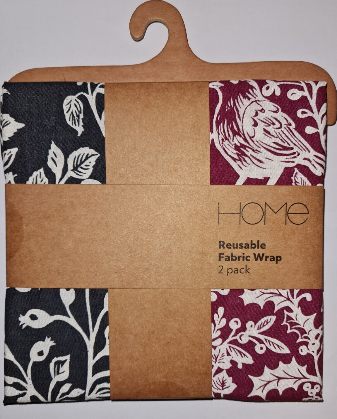 Reusable Gift Wrap 65cm Fabric Square Cloth  - Eco Friendly Wrapping (2 Pack)