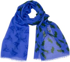 Traditional scarf blue green blue dirndl 100 modal scarf deer stags
