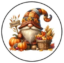 NOVEMBER GNOME MONTH THANKSGIVING ENVELOPE SEALS LABELS STICKERS PARTY FAVORS