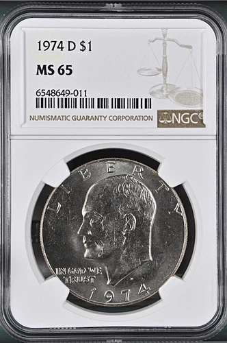 1974-D $1 Eisenhower  Dollar NGC MS65   6548649-011