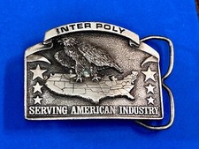 Inter Poly Serving Americas Industry Vintage Belt Buckle By Bergamot