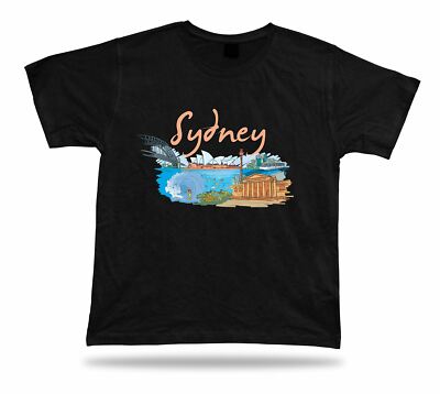 Sydney Harbour Bridge Opera House Manly Sea Wet n Wild Taronga Zoo tshirt tee