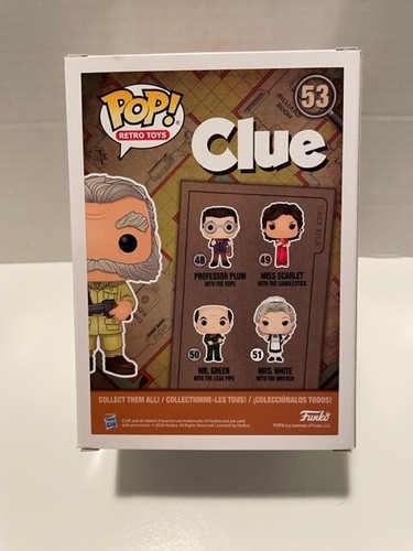 Funko Pop: Clue: Col. Mustard con revólver TargetCon Exc #53 - Nuevo en caja - Imagen 2 de 6