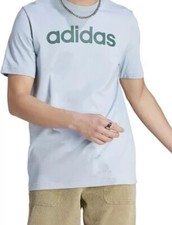 Adidas Men's Essentials Single Jersey Big Logo Tee, Wonder Blue, Size XL