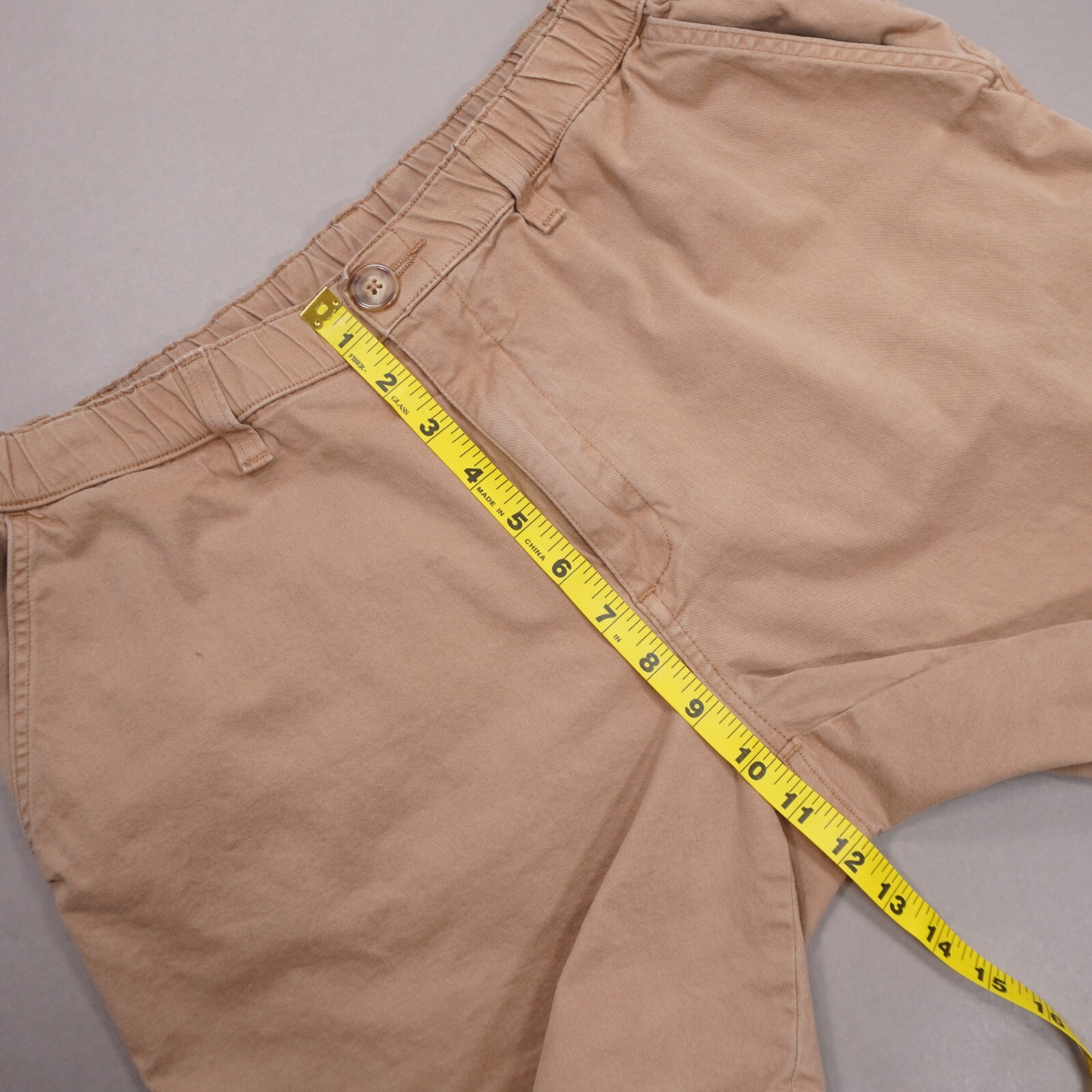 Chubbies Originals The Staples 7" Short Mens XL Dark Khaki Brown Cotton Stretch