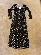 LuLaRoe Ryane Long Sleeve Empire Waist Dress XS dark Floral Print NWT