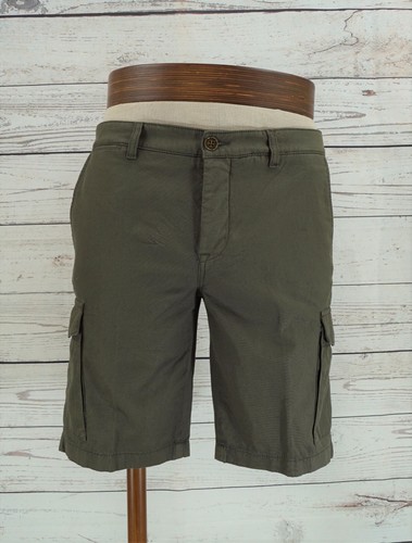FERRANTE bermuda cargo in cotone e lino VERDE MILITARE | eBay