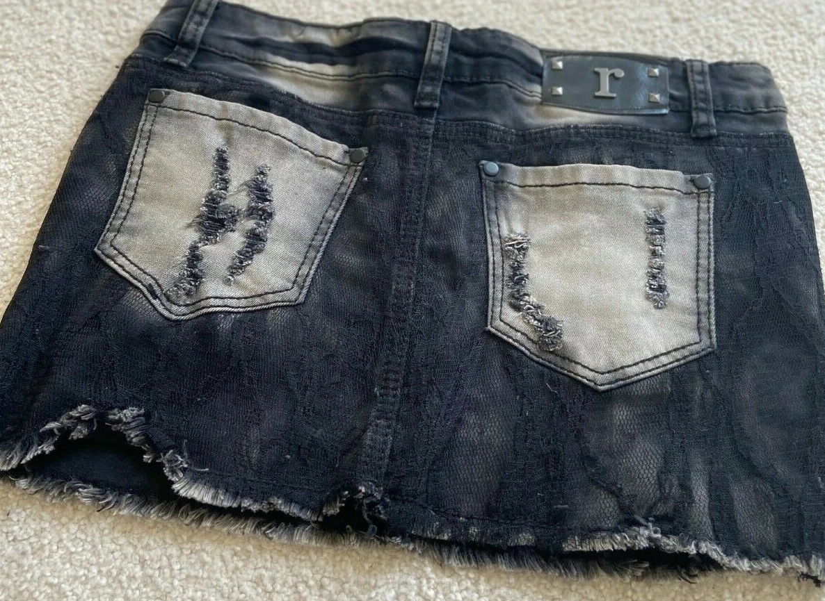 Black jean top skirt rue 21