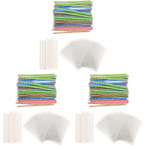 3 Sets Süßigkeitenverpackungen Kind Taschen Für Lutscher-Verpackungstüten