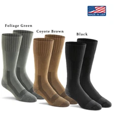Lightweight TACTICAL BOOT Military Hiker Socks Mid-Calf Wick Dry US Made FoxSox